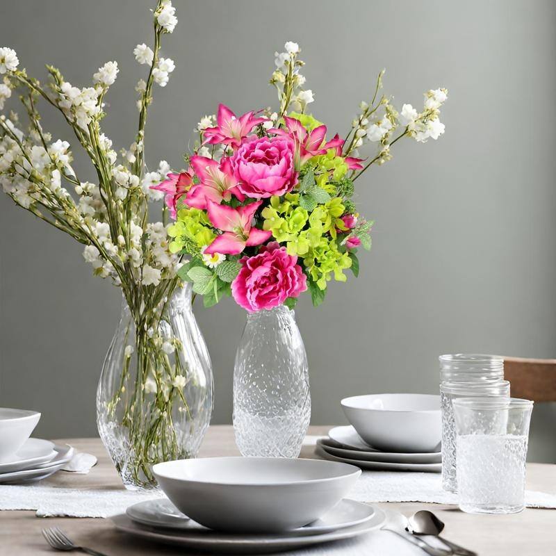 24-stem Faux Tiger Lily and Peony Mixed Bouquet