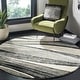 preview thumbnail 1 of 13, SAFAVIEH Retro Anoek Modern Abstract Rug 8' Round - Light Grey/Ivory - Round