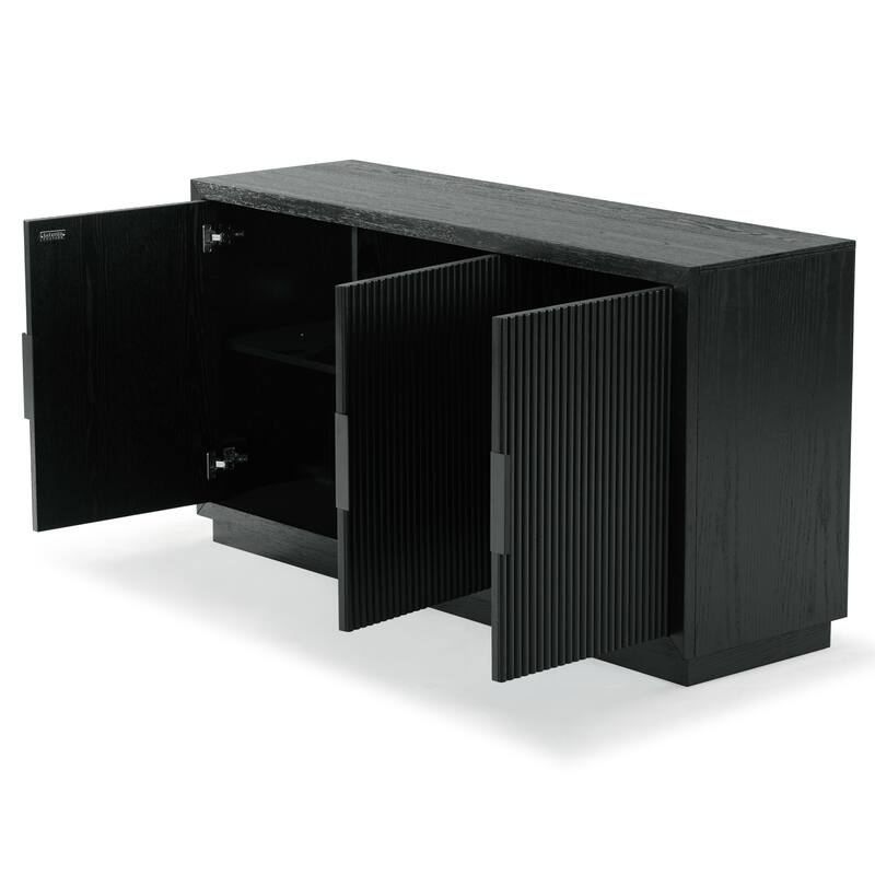 SAFAVIEH Couture Shelbie 3-Door Reeded Sideboard - 60"W x 18"D x 32"H