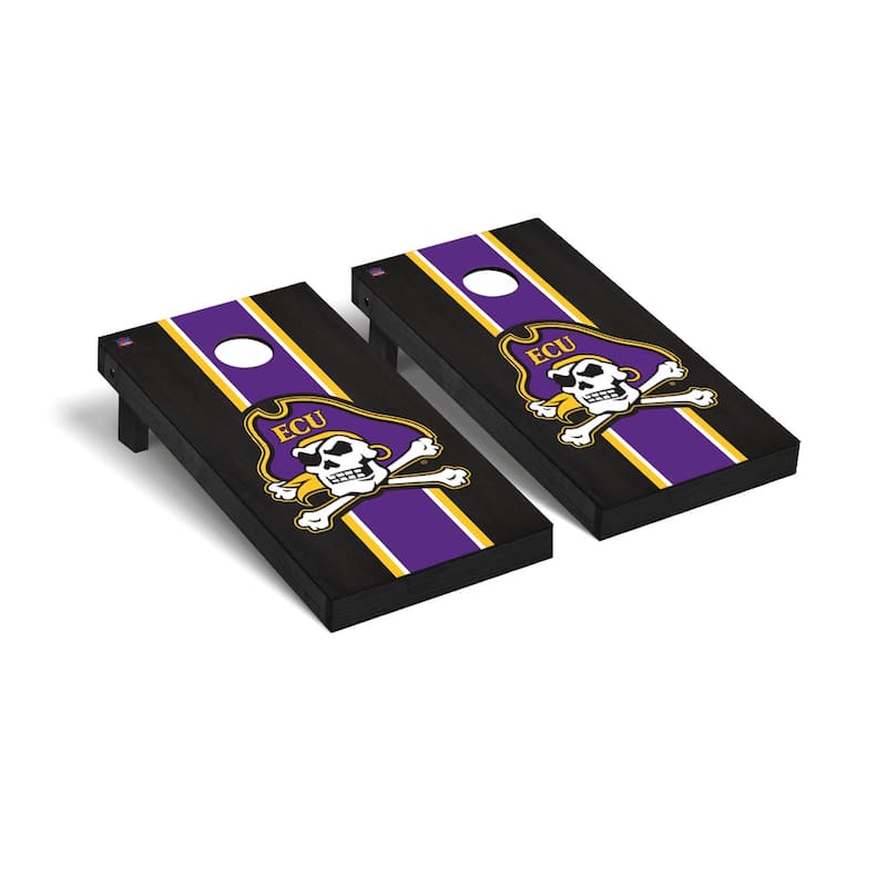 East Carolina Pirates 2x4 Pro Cornhole Boards - V6 - Include Case & Lights