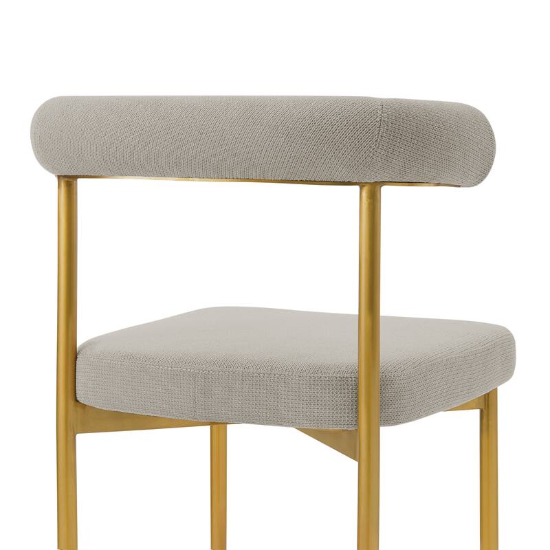 Shannon Upholstered Curved Back Barrel Kitchen Dining Chairs - Set of 2
