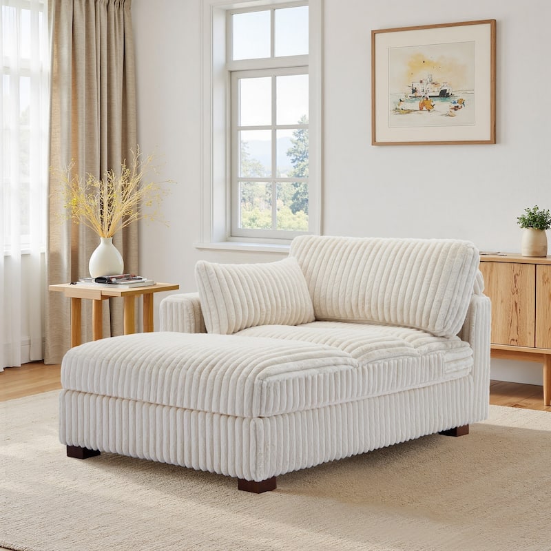 Oversized L-Shape Upholstered Chaise Lounge Sofa Couch