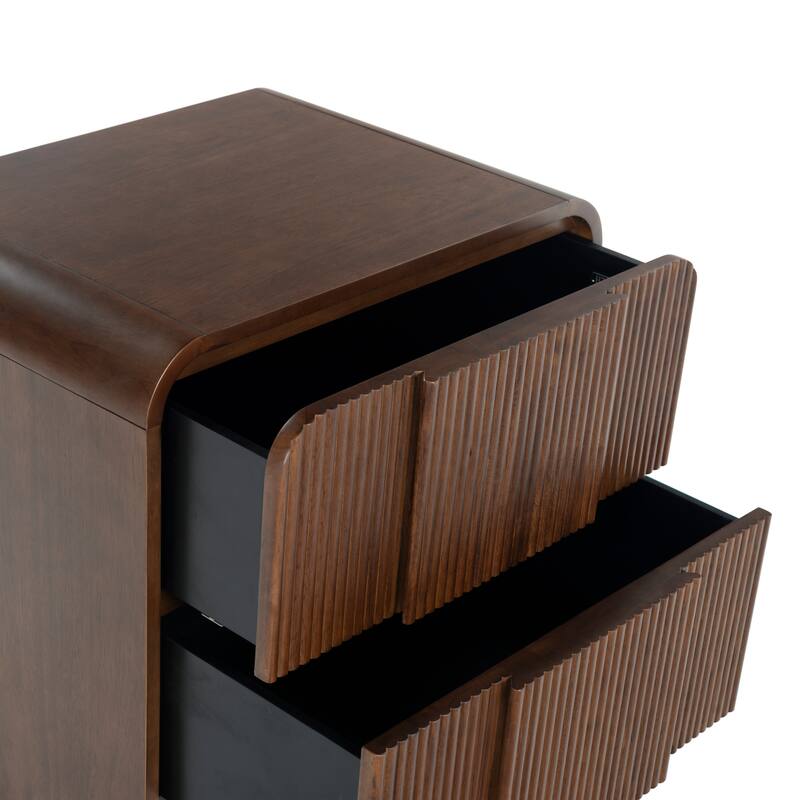 SAFAVIEH Couture Vitale Reeded Wood Nightstand