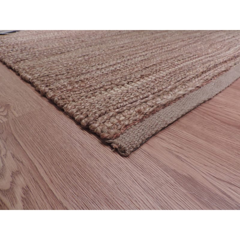 Sevita Organic Jute Geometric Area Rug, Tan and Gold