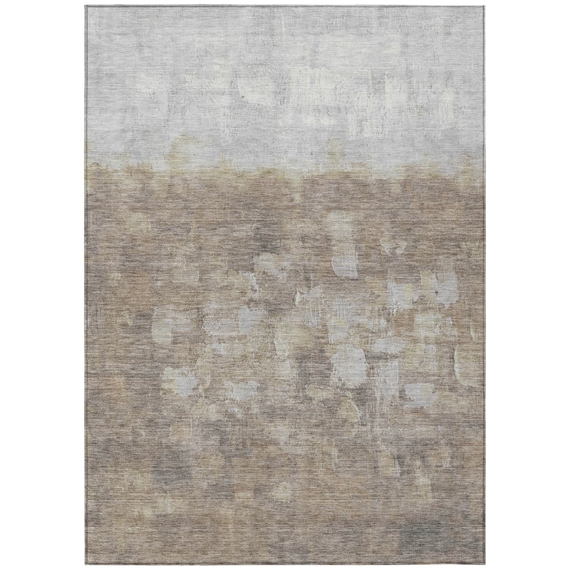 HomeRoots Abstract Transitional Rectangle Outdoor Rug