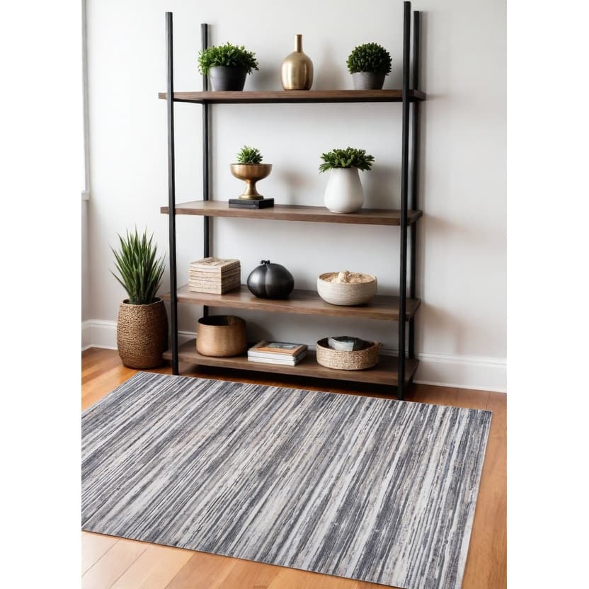 Bihov Distressed Abstract Modern Stain Resistant Durable Area Rug By HomeRoots