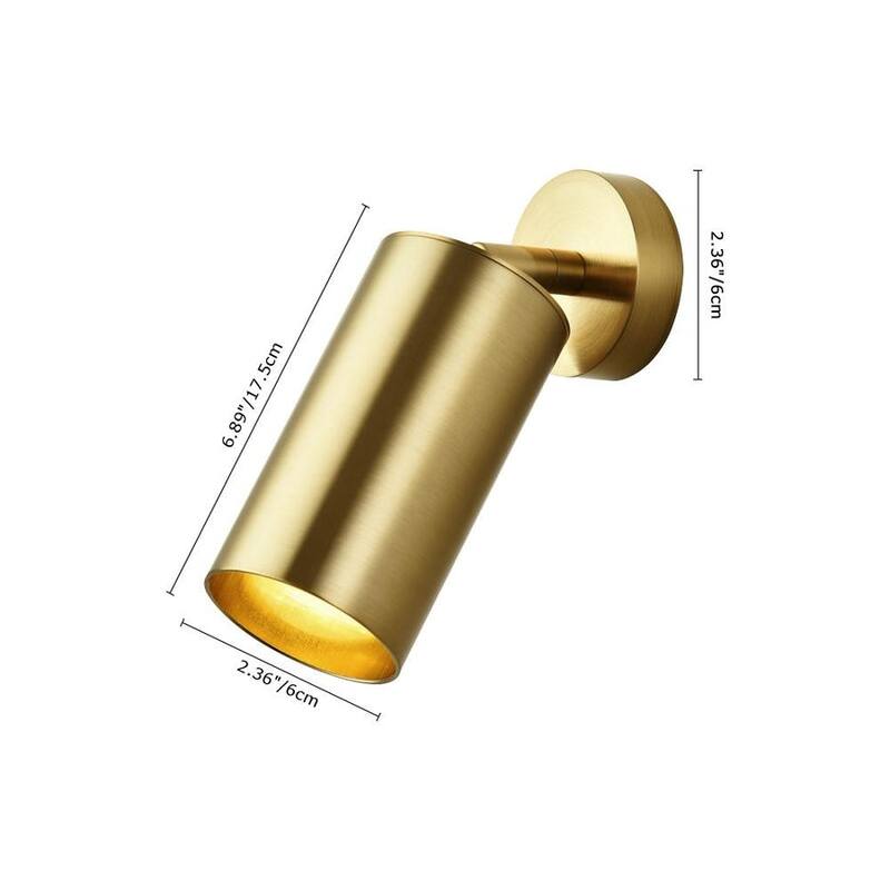 Modern Brass 1-Light Ceiling Spotlight - Adjustable