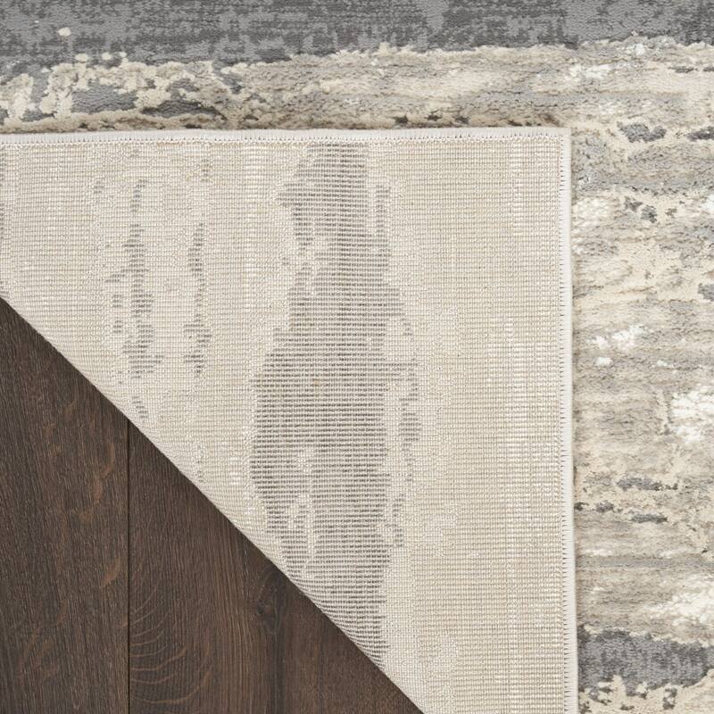 Power Loomed Abstract Modern Non Skid Stain Resistant Area Rug - 118' X '94' X '0.5