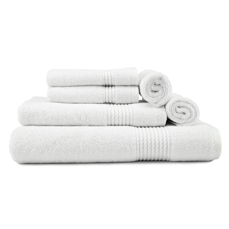 East'N Blue Lara Turkish Cotton Bath Towel Set (Set of 6) - (1 Bath Towel, 1 Hand Towel, 4 Washcloth)