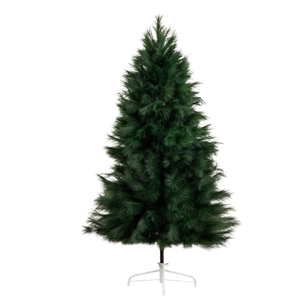 Pampas Grass Artificial Christmas Tree - 6' - Green - Unlit