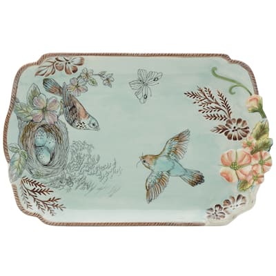 Fitz and Floyd English Garden Serving Platter, 17 Inch - 17-in