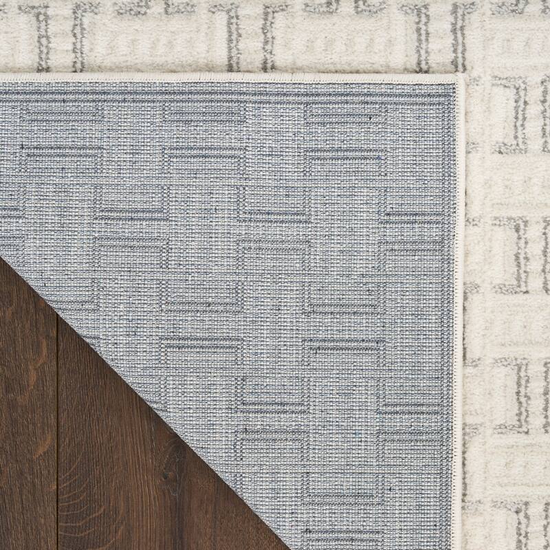 Nourison Nordic Indoor only Grey Geometric Area Rug
