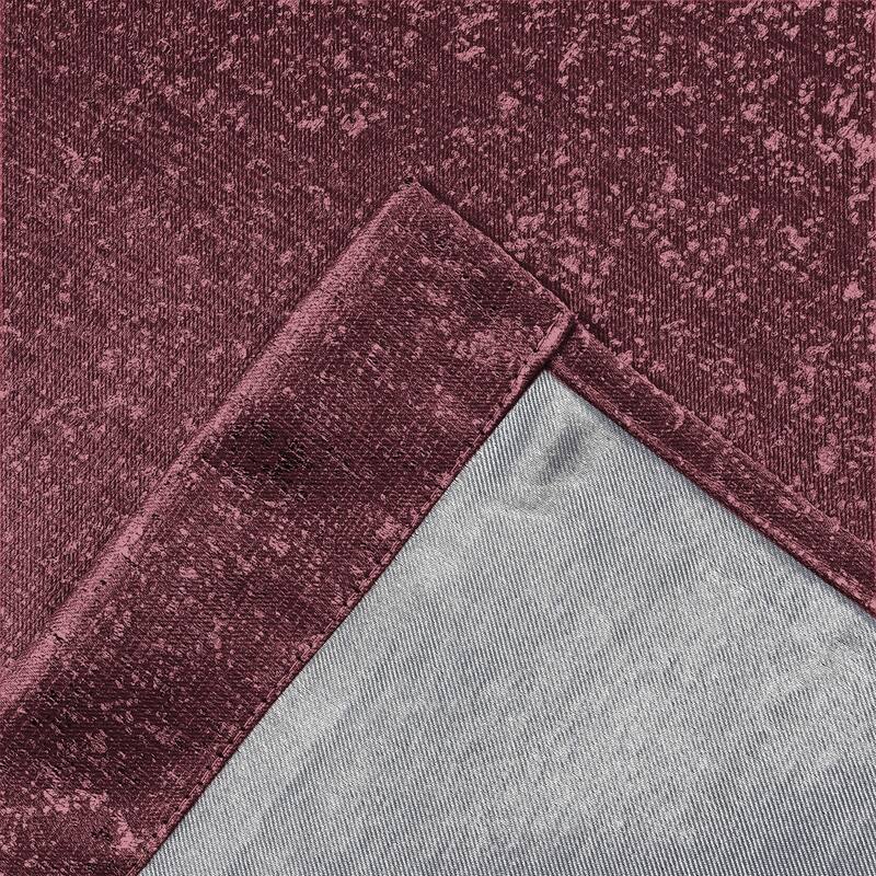 Dainty Home 2 Pack Artisinal 100% Blackout Grommet Curtain Panel Pair with 3D Lurex Texture