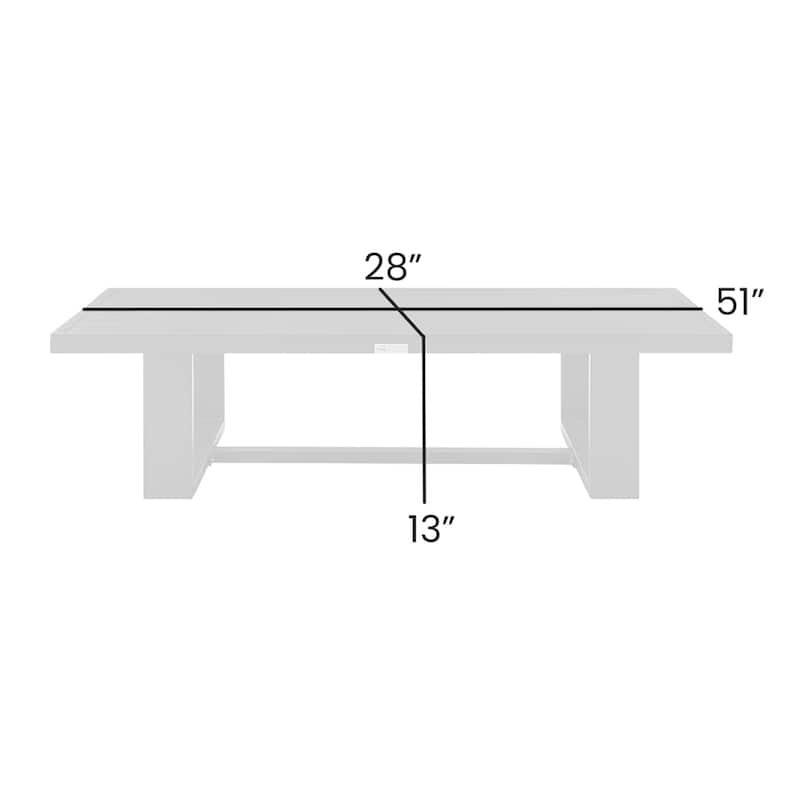 Alegria Black Aluminum 51" Outdoor Coffee Table
