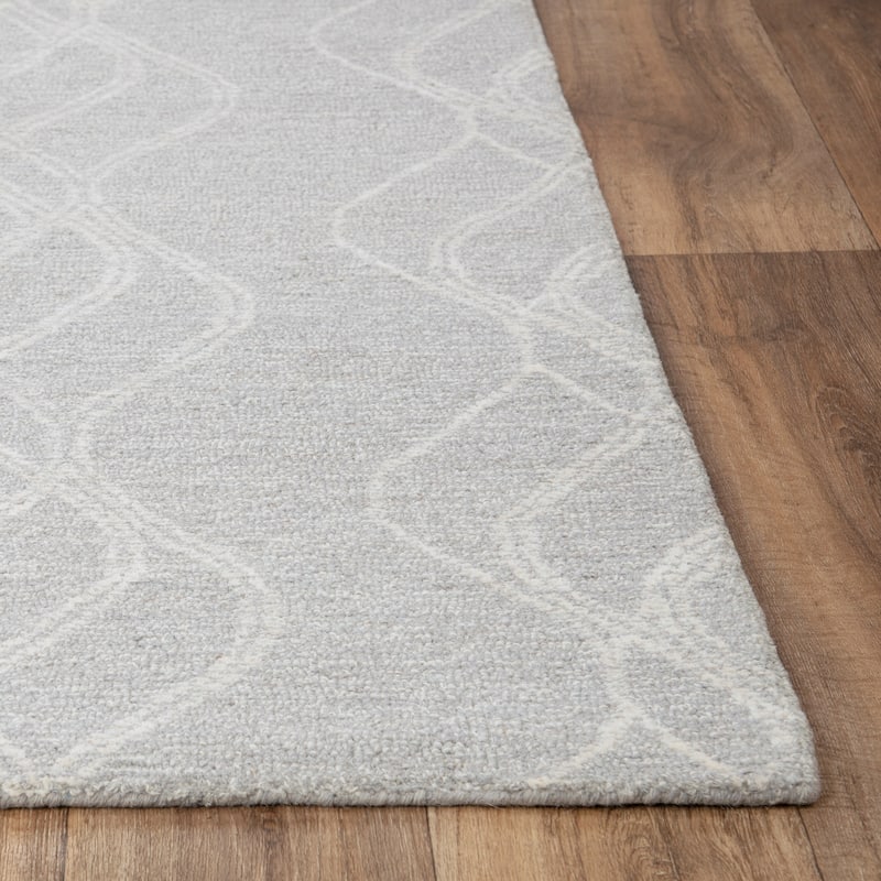 Alora Decor Wondrous Grey Hand-tufted Wool Rug