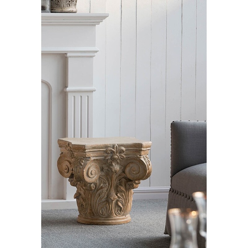 Shop A B Home Beige Ceramic Roman Column Decorative Pedestal