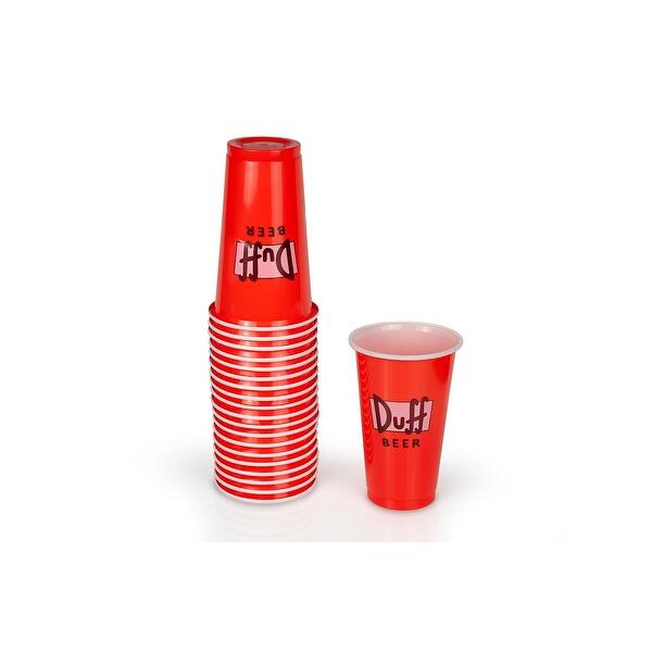 Shop The Simpsons Duff Beer Logo Disposable 18 Ounce Plastic Party Cups On Sale Overstock 31768351