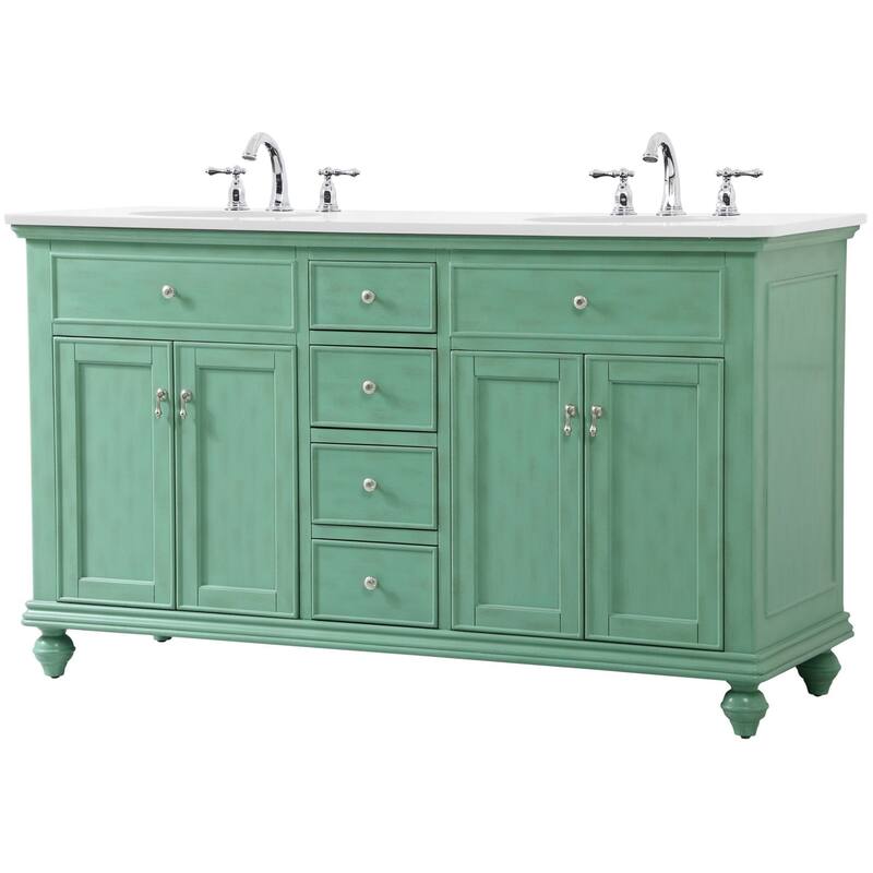 Elegant Lighting VF12360D-VW Otto 60" Free Standing Double Basin