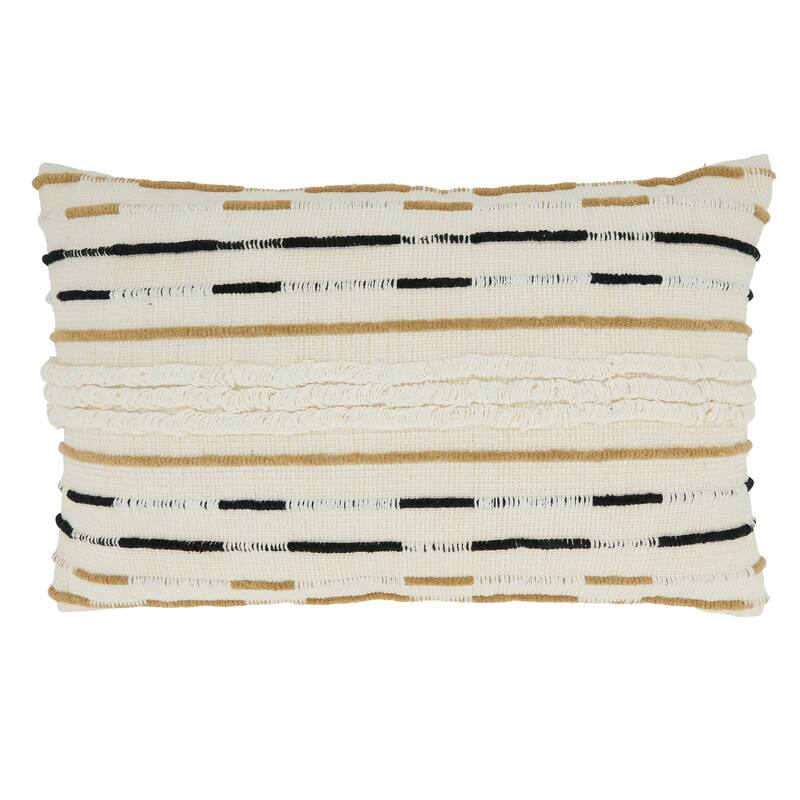 Structured Style Corded Throw Pillow - Polyester - 14"x22"