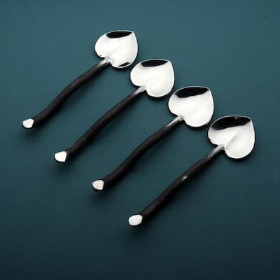 INOX Twig Heart Coffee/Dessert Table Spoon 4 Pc. Set