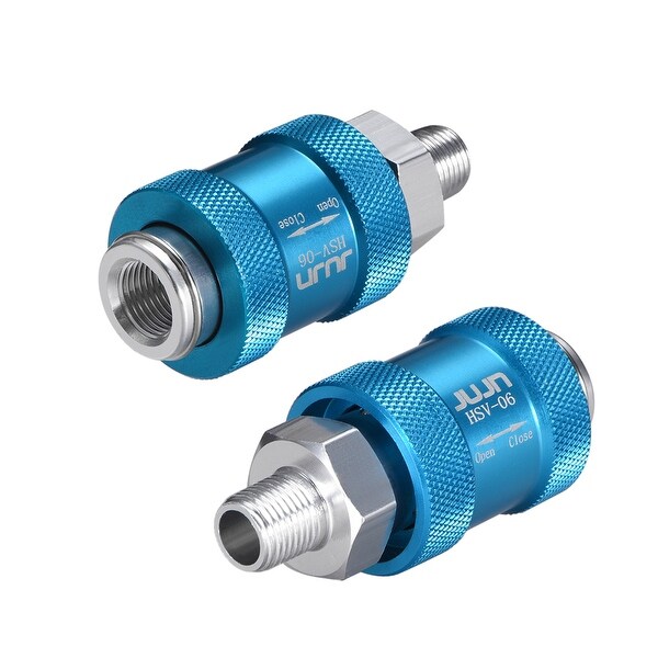 Speed Control Valve 1/8" G Thread Pneumatic Flow Control Hand Slide Valve 2Pcs - HSV-06 1/8" G Thread 2pcs