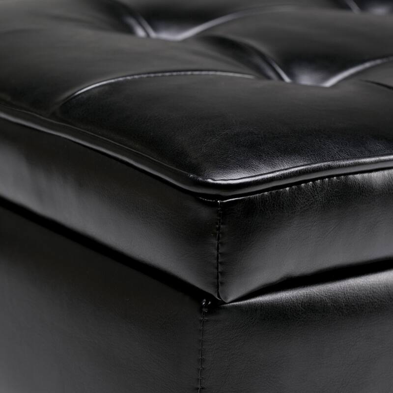 Storage Ottoman Bench with Open Bottom