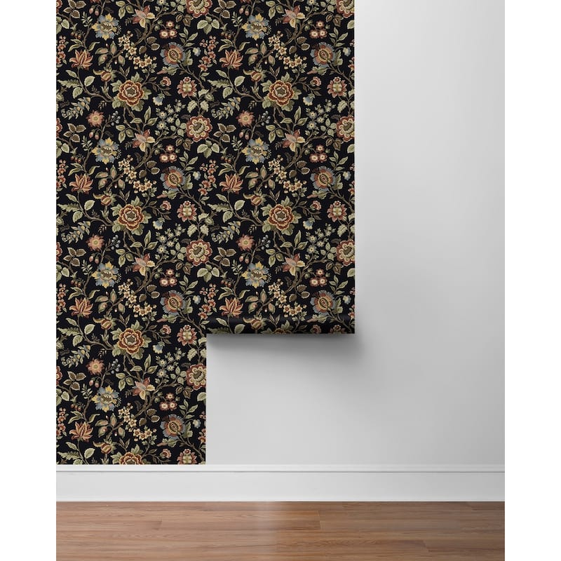 Stacy Garcia Home Jacobean Floral Trail Peel and Stick Wallpaper