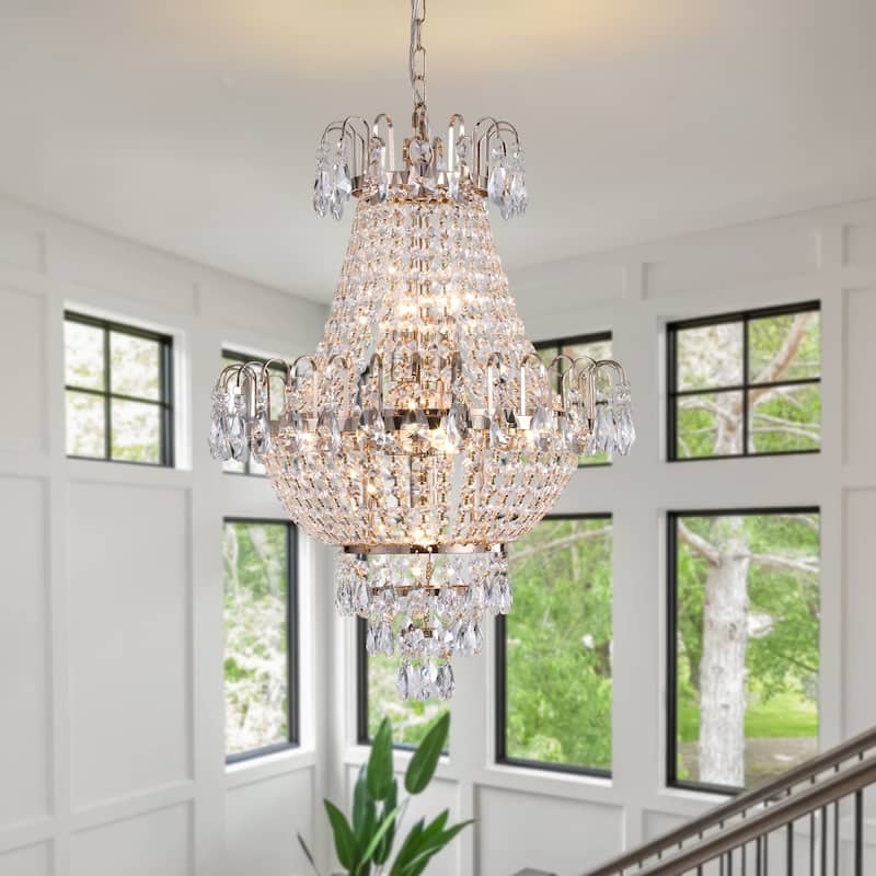 Contemporary Luxury Large 16.9in Gold Ceiling Chandeliers Light