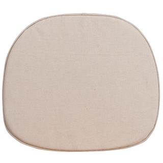 Natural Thin Chair Cushion with Tieback Straps and Removable Cover - Bed  Bath & Beyond - 28010101