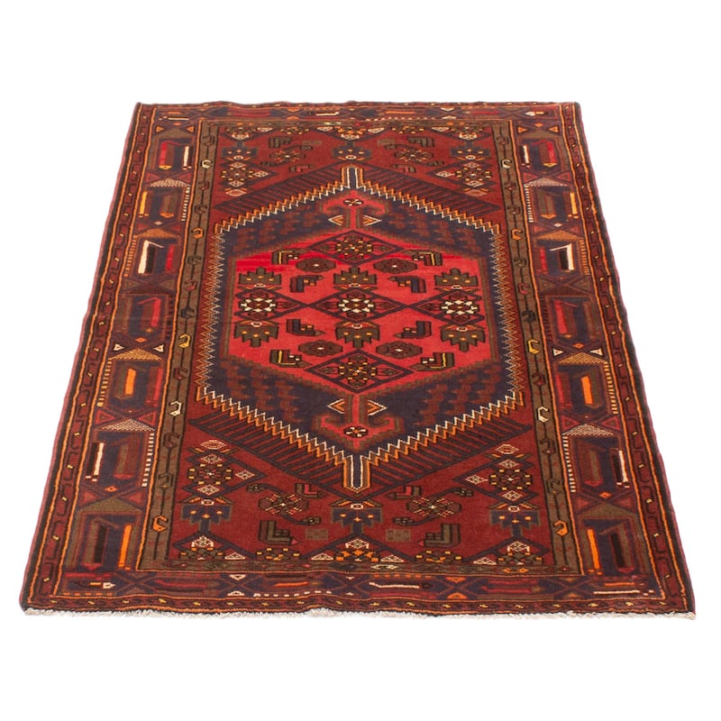 ECARPETGALLERY Hand-knotted Andelz Dark Grey Wool Rug - 4' 2" x 6' 8"