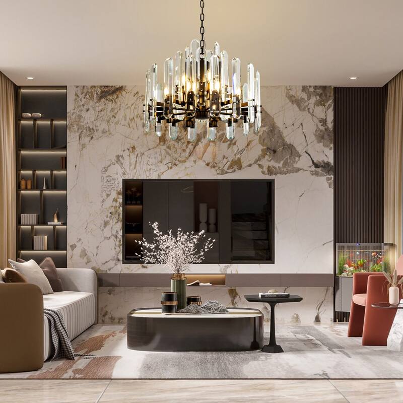 KAYLA 24- 54in Modern Luxury Crystal Chandelier Lighting - LED Ceiling Light Fixture