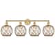 Option Brushed Brass / Clear Glass with Brown Rope