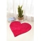 preview thumbnail 29 of 59, Hearts Collection Hand Woven Shag Area Rug - 24" x 24"