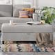 Futzca Modern L-shaped Convertible Sectional Sofa w/ Reversible Chaise