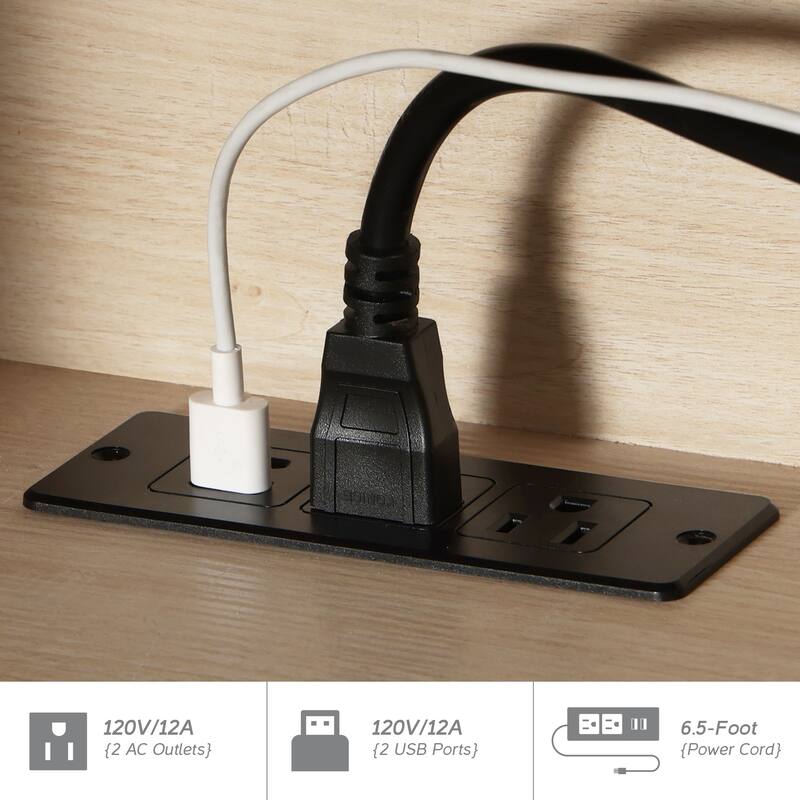 Floating TV Stand with Charging Station for TVs up to 80 Inches