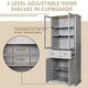 preview thumbnail 5 of 25, VEIKOUS 72 in. H Kitchen Storage Pantry Cabinet Closet with Doors and Adjustable Shelves