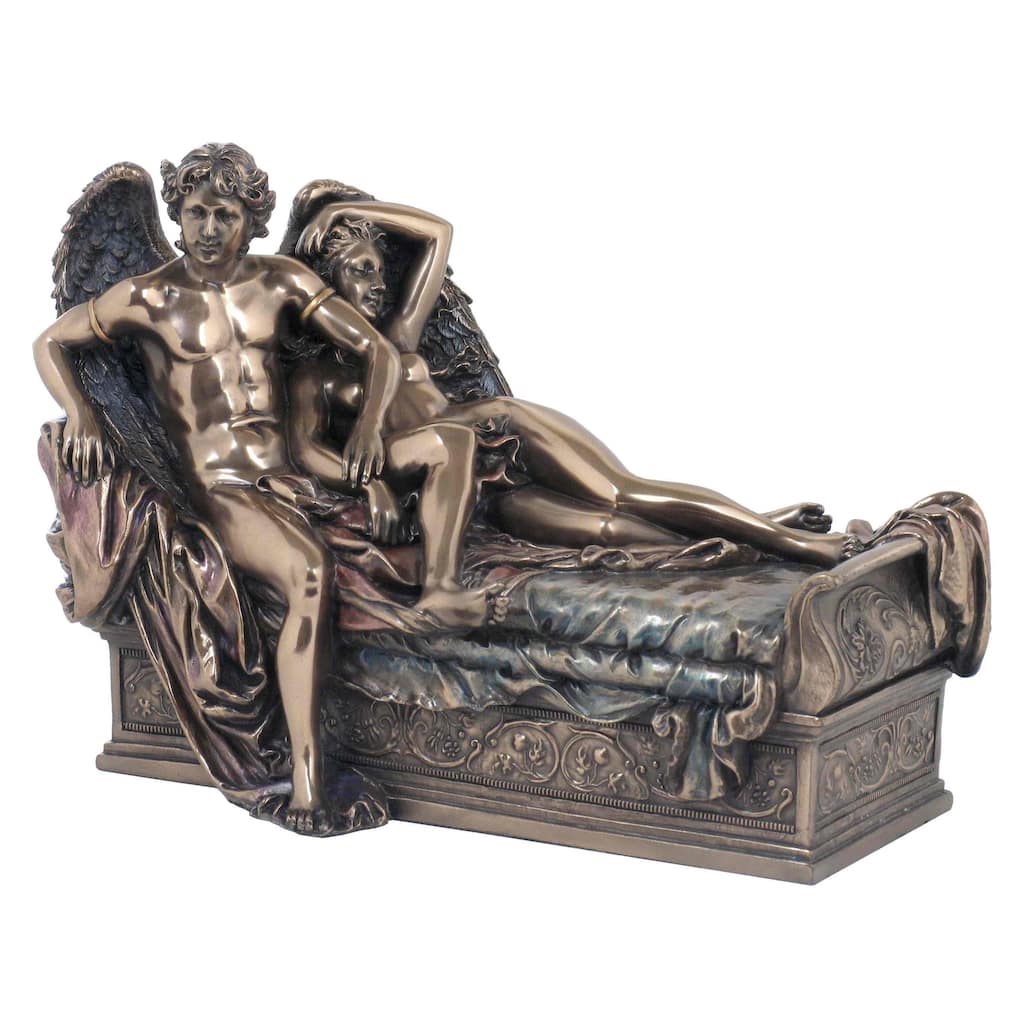 Veronese Design 10.8 L Cupid And Psyche Cold Cast Bronze