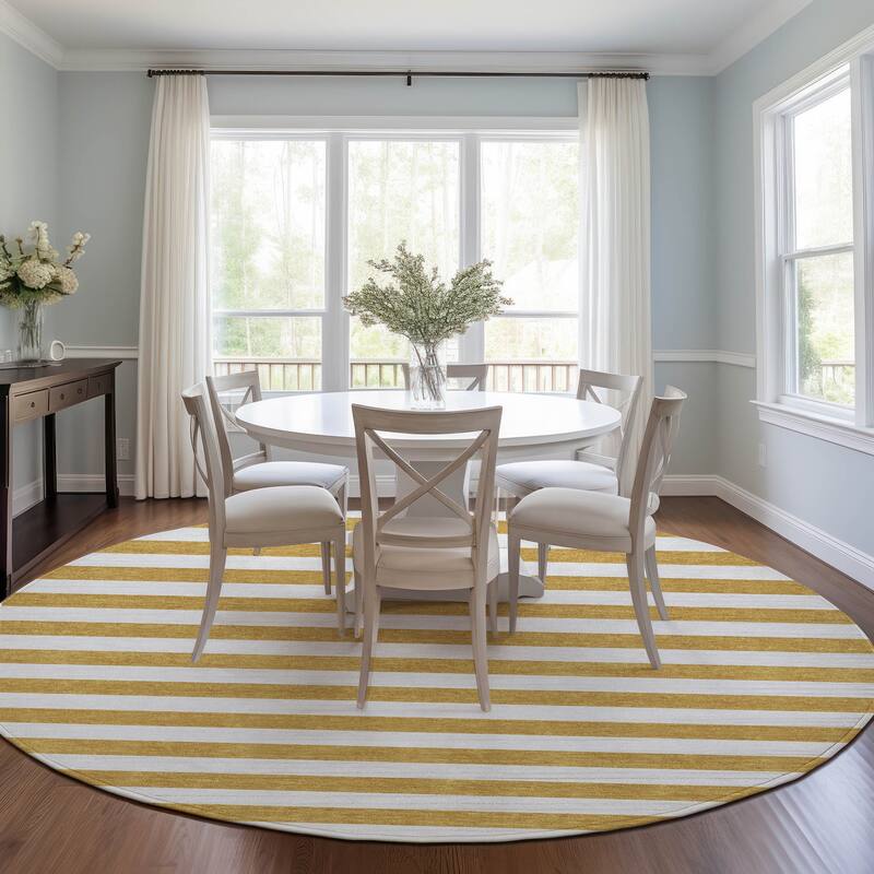 Almiro Stripe Weather Resistant Classic Meets Modern Outdoor Rug
