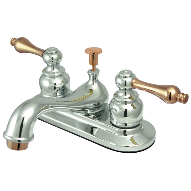 Kingston Brass Restoration 1.2 GPM Centerset Bathroom Faucet with - Polished Chrome / Polished Brass