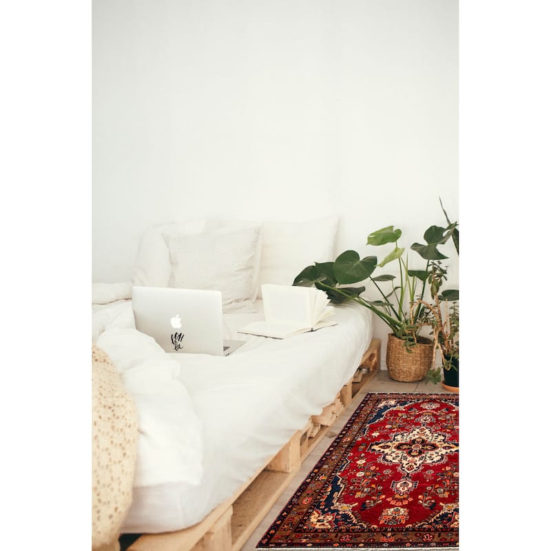 ECARPETGALLERY Hand-knotted Anadol Red Wool Rug - 4'2 x 6'9