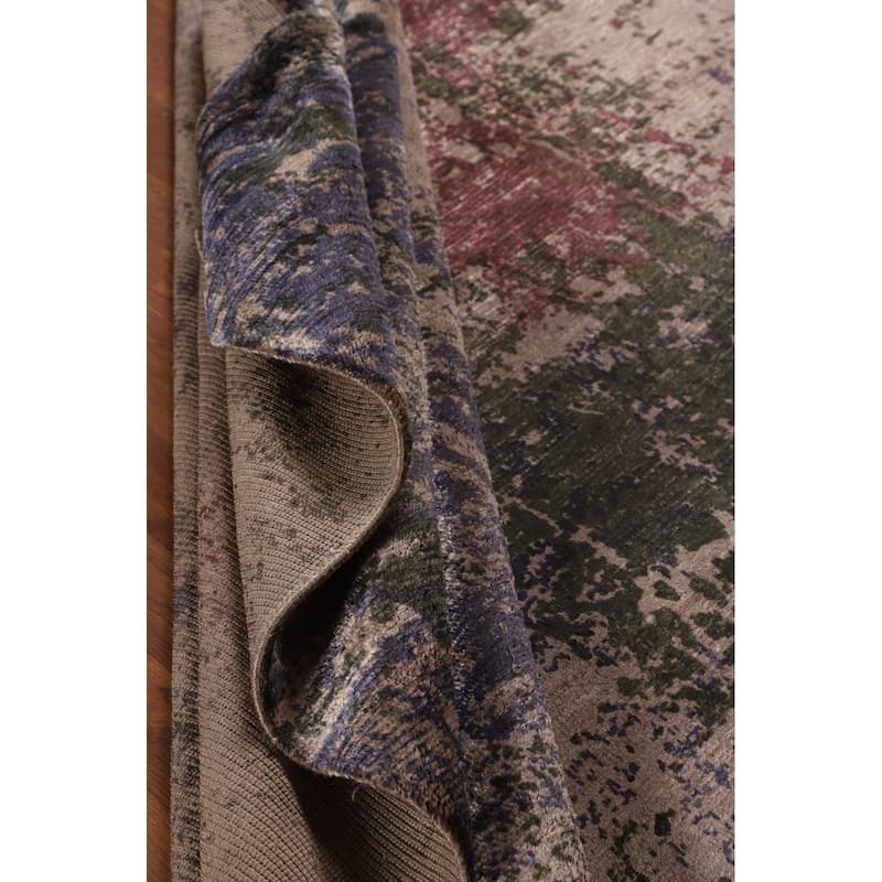 Contemporary Abstract Modern Area Rug Handmade Wool Carpet - 6'7" X 9'6"