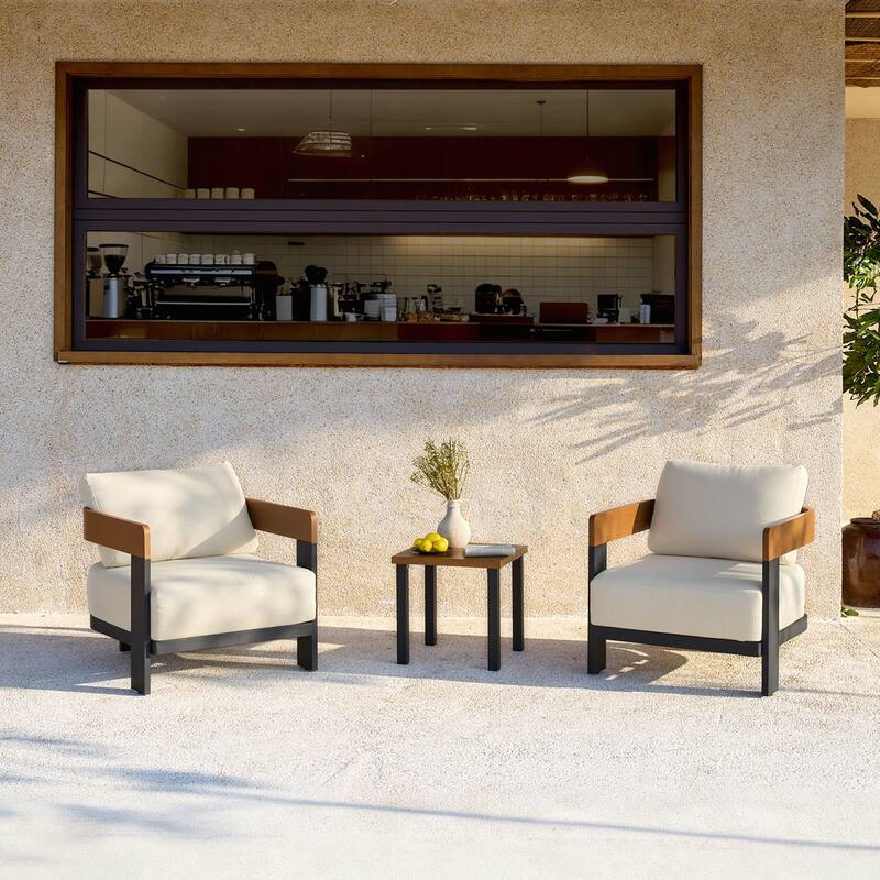 2 - Person Patio Conversation Sets With Cushions, Outdoor Set Furniture (3 Piece)