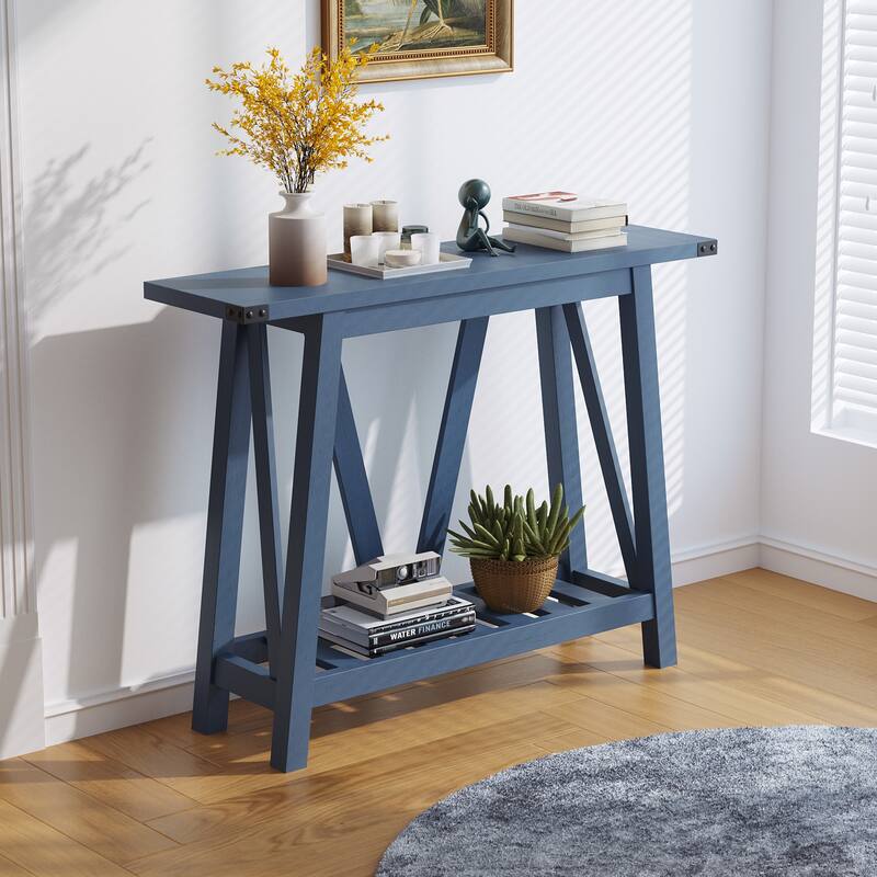VredHom Console Table Sofa Table Entryway Table with Storage Shelf