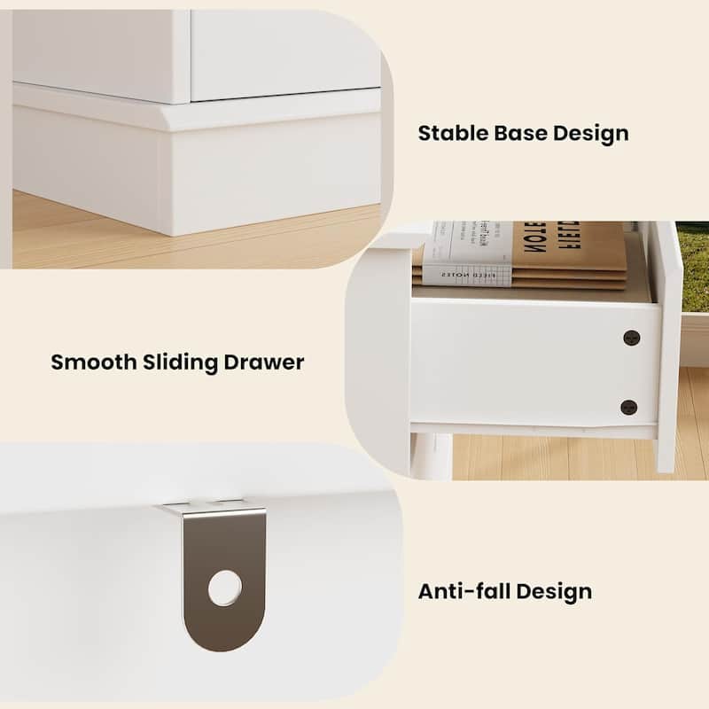 8 Drawer Dresser for Bedroom, Wide Wooden Chest of Drawers with Wide Top for Closet