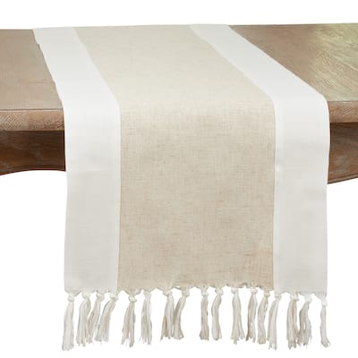 Two-Tone Design Long Table Runner