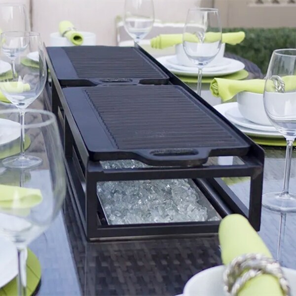 Moda Furnishings BBQ Plates For Gas Fire Rectangle Table