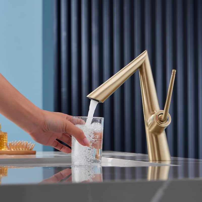 Rbrohant Single Handle Single Hole Bathroom Sink Faucet