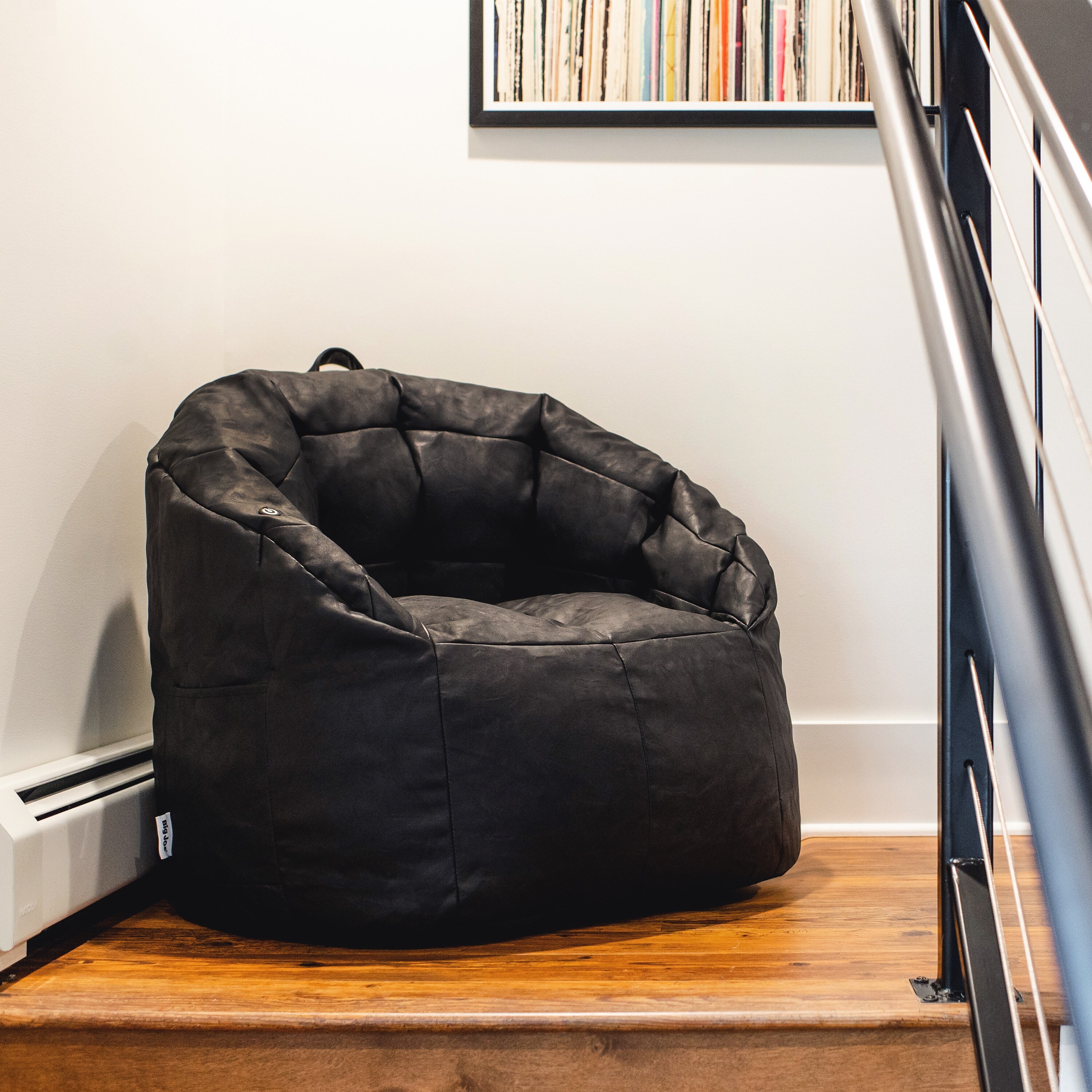 Big Joe Milano Vegan Leather Bean Bag Chair with Massage Function Bed Bath Beyond 28285606