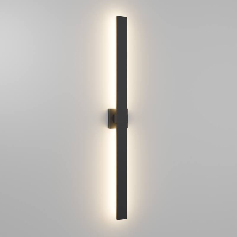 1-Light Black/White Aluminum LED Outdoor Wall Sconce