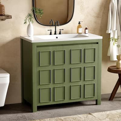 36"Bathroom Vanity Organizer with Sink, Combo Cabinet Set, Bathroom Storage Cabinet